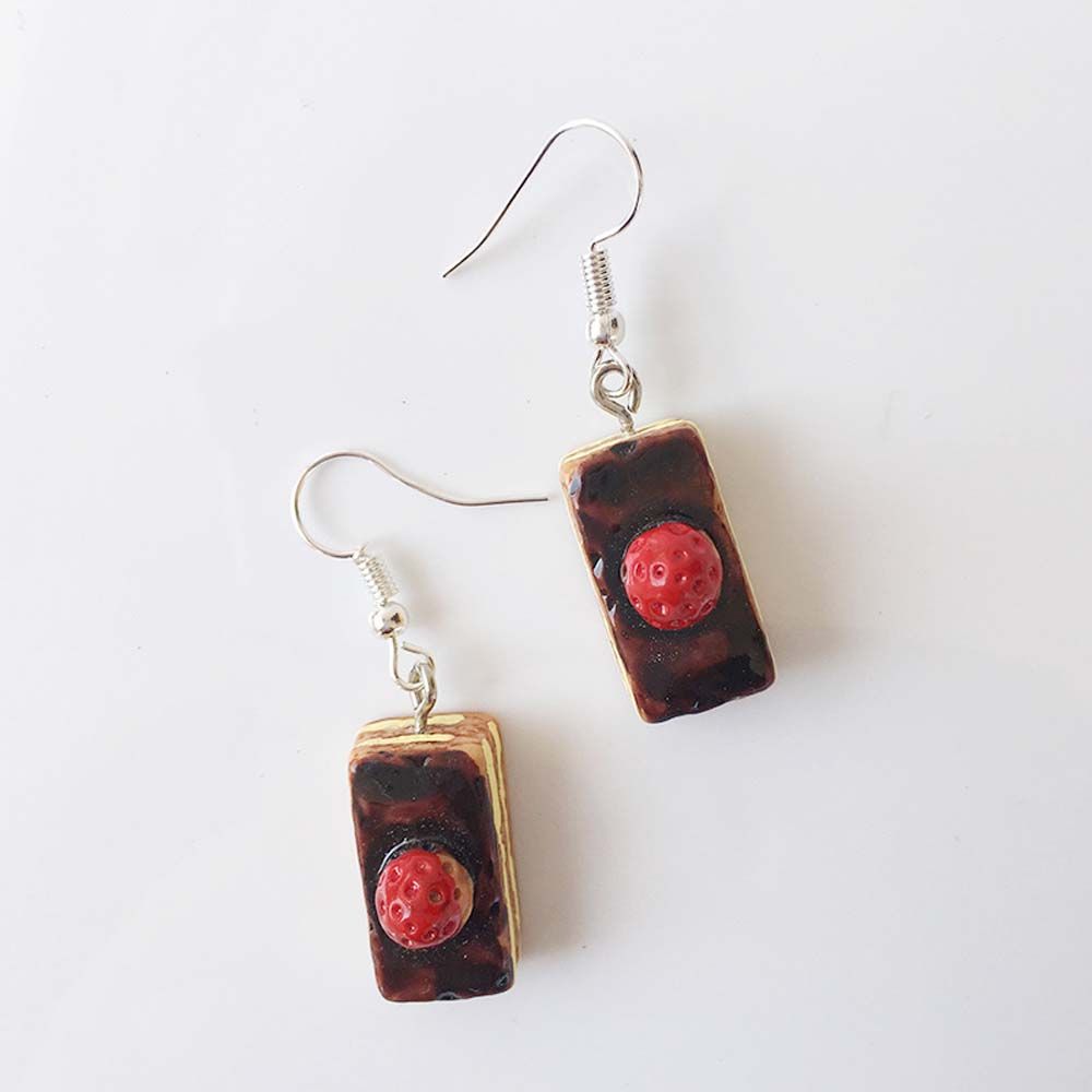 Summer Milk For Unique Cake Funny Gift Lovely Cartoon Fashion Party Drop Girl Food Jewelry Earrings