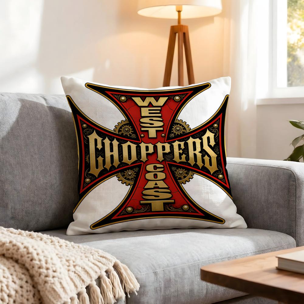 Brand West Coast Choppers Cushion Cover 1Pcs Decorative Covers Soft Cushion Case For Sofa Couch Decor 40X40 45X45 Pillowcases