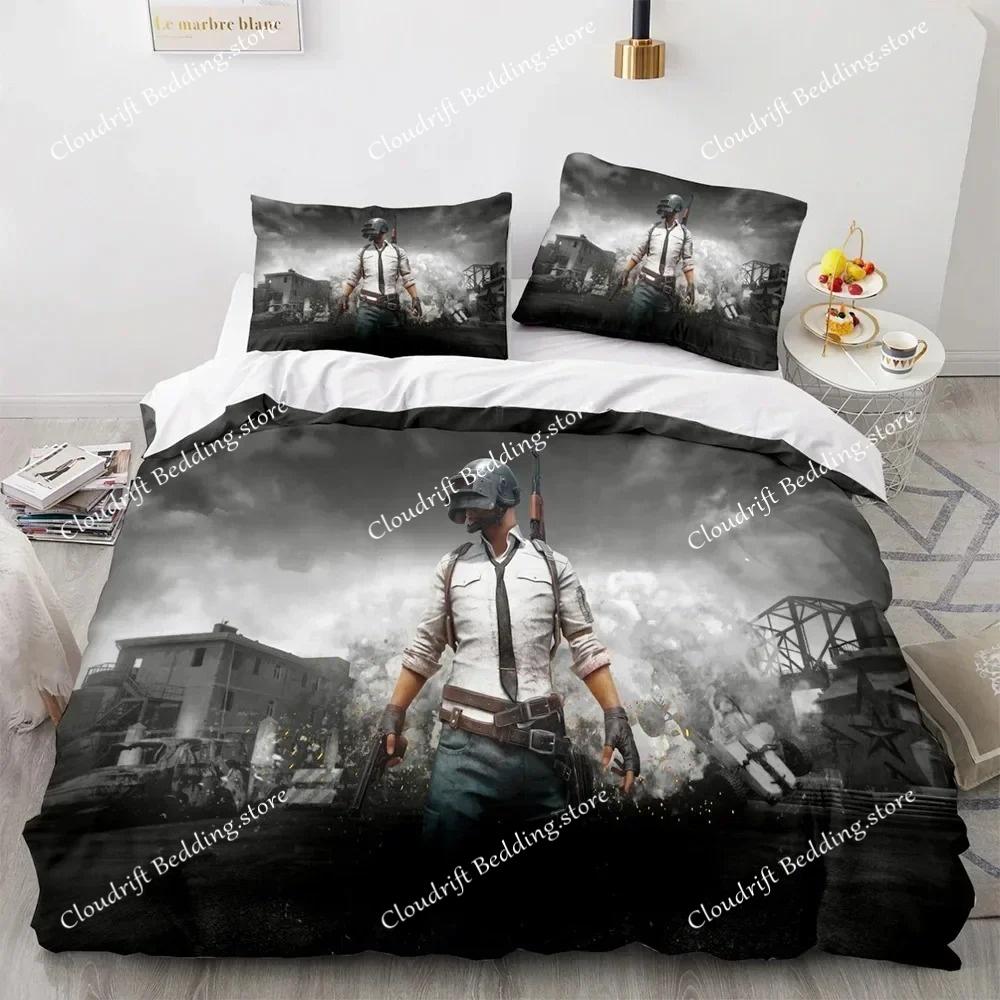 Game PUBG Bedding Set Single Twin Full Queen King Size Bed Set Aldult Kid Bedroom 3D Print Duvetcover Sets for Men Women