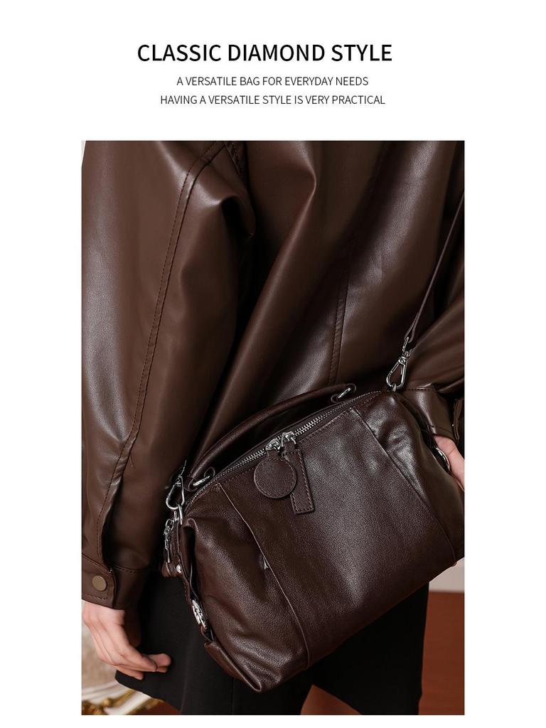 2025 Luxury Leather Women's Retro Shoulder Crossbody Bag