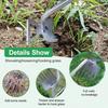 Weed Puller Tool 6 Teeth Steel Forged Hand Weeder 2-in-1 Manual Weed Remover