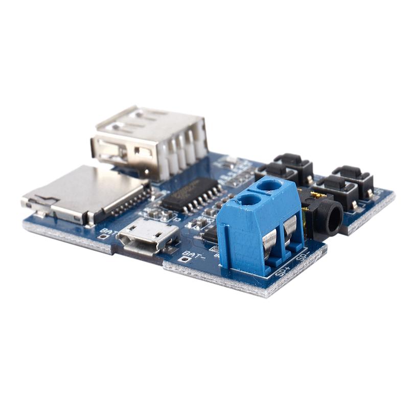 MP3 Lossless Decoder Board With Built-in Amplifier TF Card U Disk Audio Player Module DC 3.7-5.5V Auto Play Music Decoding Board