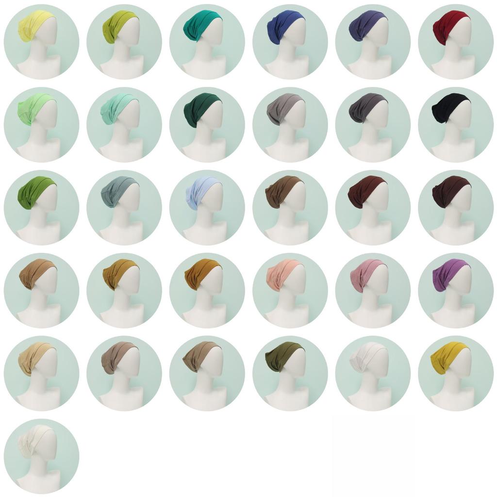 Solid Color Modal Bandage Cap Headscarf