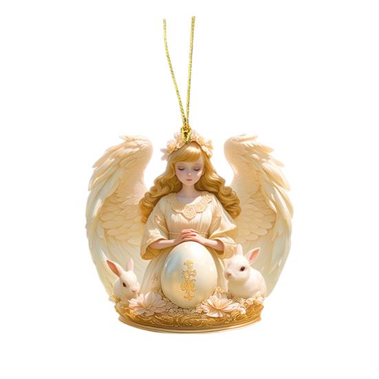 Подвеска Angel Bunny для автомобиля, 2D, плоский акриловый подвесной аксессуар для зеркала заднего вида автомобиля, окон, сумок, ключей