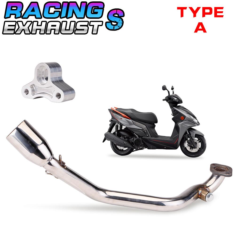 Скутер sym kymco 125 выхлопная труба для скутера gy6 125cc 150cc новый, высокопроизводительный, черный, короткий выхлоп, двигатель 152qmi 157qmj