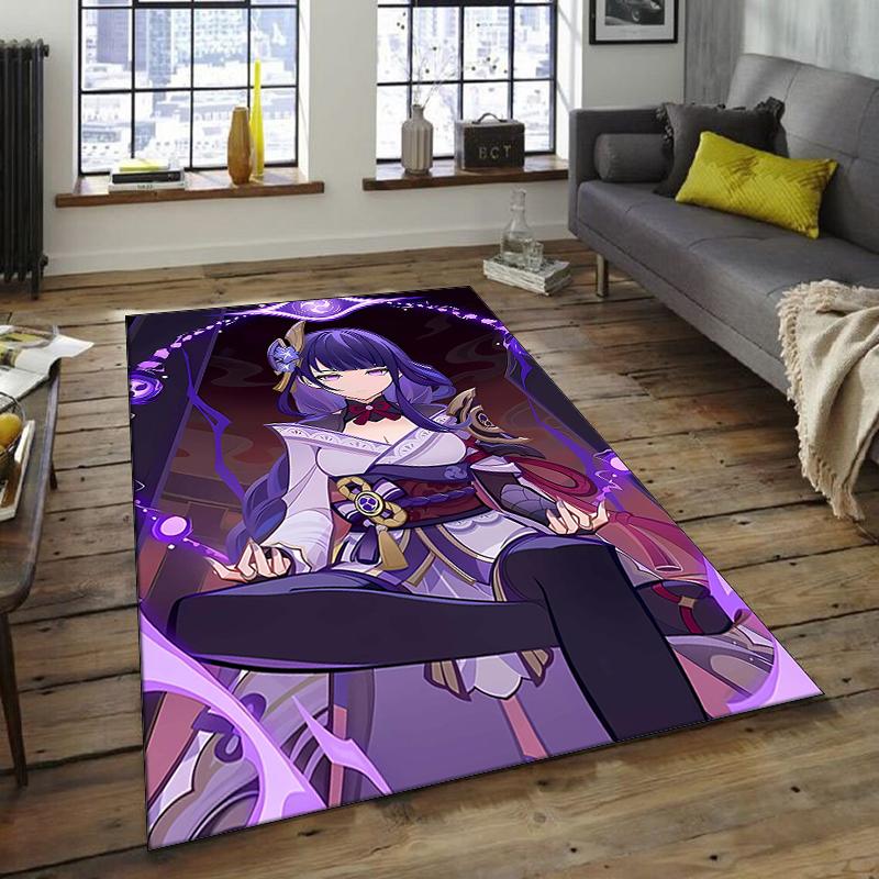 1pc Genshin Impact Beelzebul1 Design Area Rug - Non-Slip, Soft & Cozy Floor Mat for Living Room, Bedroom, Office - Indoor/Outdoor Decorative Carpet