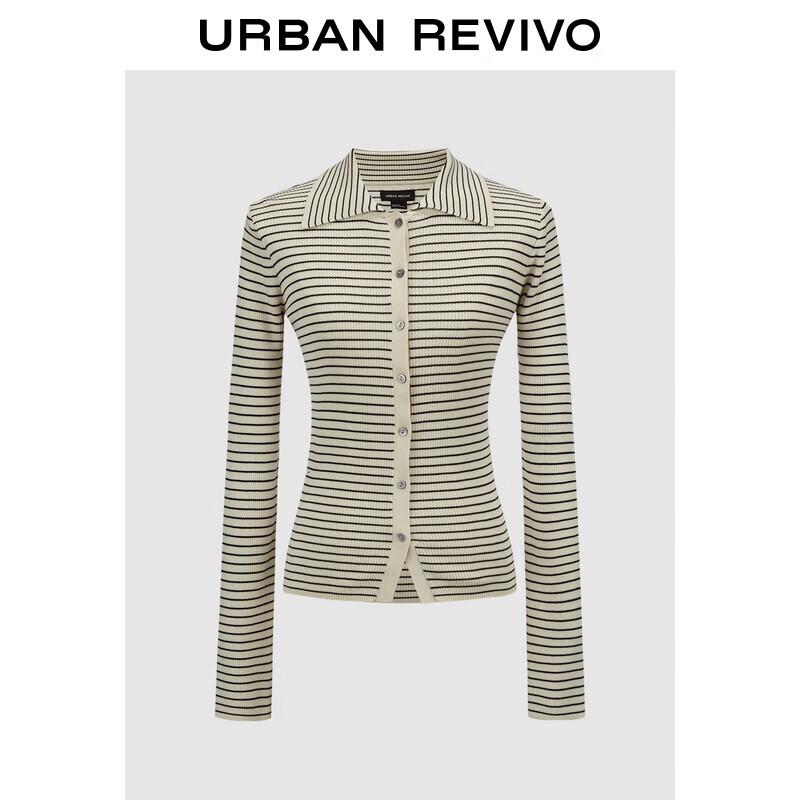 UR Women's Autumn Ribbed Lapel Knit Cardigan