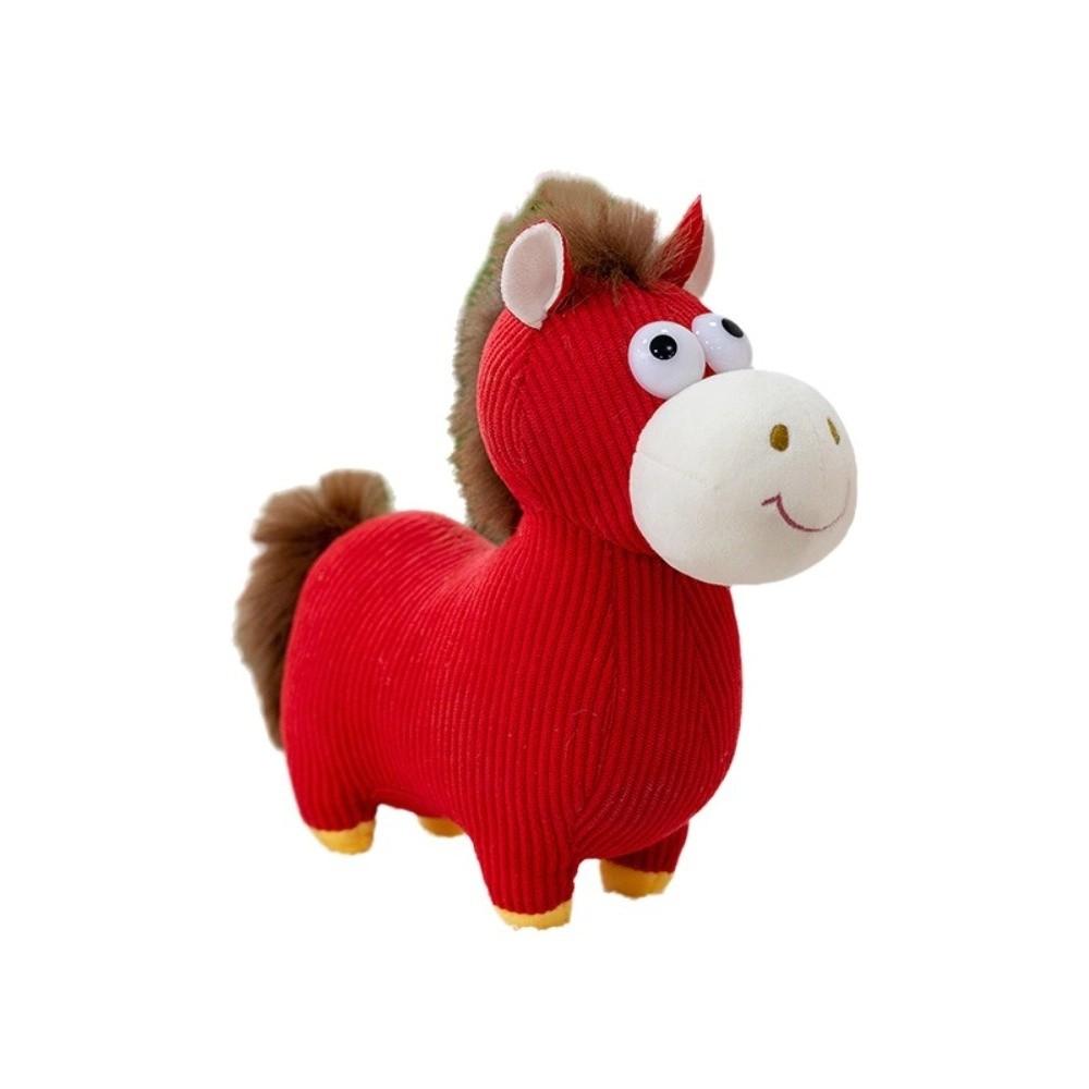 Soft Cartoon Horse Doll Mascot Dolls Horse Doll Ornament Zodiac Pony Figurine Desktop Decoration