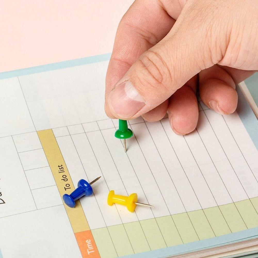 100PCS Wall Cards Photos Board Tacks Push Pins Cork Board Thumb Tacks Pins  DIY Tool