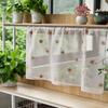 Двухслойная высококачественная вышитая кухонная штора-блэкаут для кафе