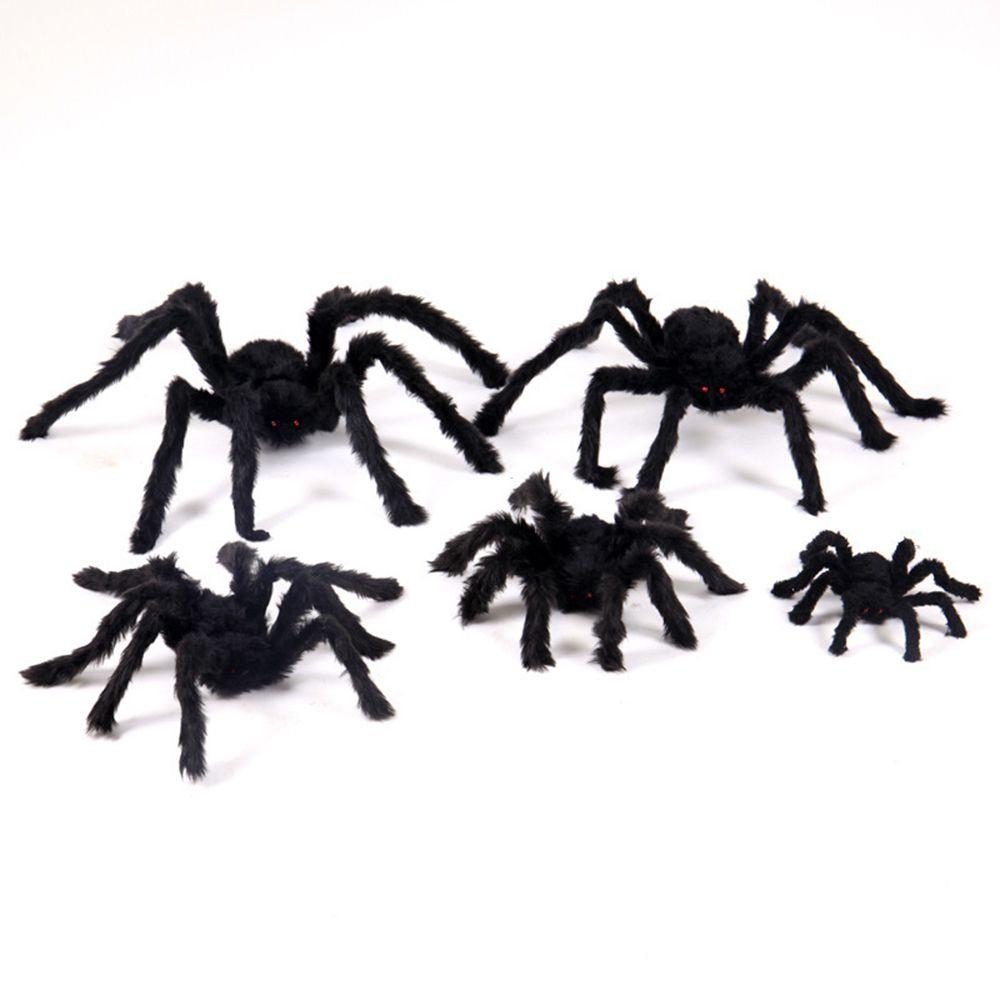 Party Supplies Prank Props Black Plush Spider Bar Ornament Halloween Decoration Haunted House