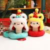 Year New Chinese Mascot Snake Plush Toy Wear Hat Stuffed Doll Room Decor Gift