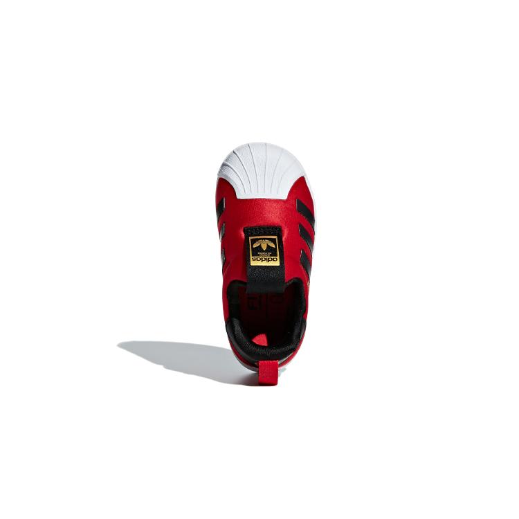 adidas Originals Superstar 360 I Тканевые Нескользящие Низкие Детские Кроссовки Красный Черный Для Младенцев И Малышей CG6581