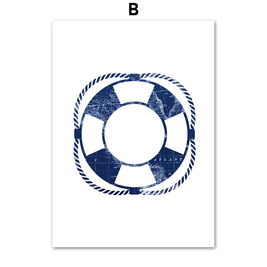 Карта мира Воздушный шар Парусник Компас Ретро Настенное искусство Скандинавские постеры Живопись Мультяшные картинки Декор детской комнаты Печать на холсте