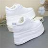 Fashion 12CM Comfy Spring Flats Booties Autumn Women Shoes Synthetic Genuine Leather Ankle Boots Platform Wedge Chunky Sneakers