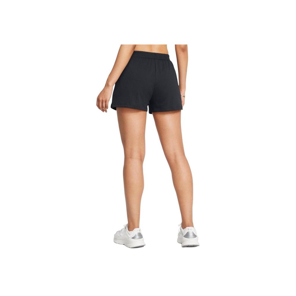 Under Armour Campus Training Loose Fit Mid Rise Solid Comfortable Sports Shorts Women Shorts Black 1384205-001