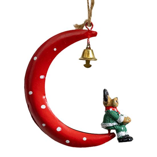 Рождественский кулон Дизайн в форме луны Рождественские элементы Снеговик Санта-Клаус Лось