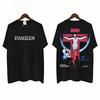 Черная Оверсайз Двусторонняя Футболка Neon Genesis Evangelion с Графикой Креста Лилит