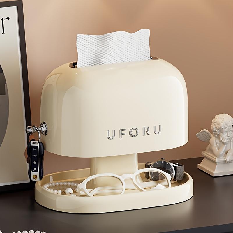 1pc Retro Tissue Box Double-layer Tissue Boxwith Storage Tray Jewelry Watch Organizer Home Living Room Desktop Napkin Container