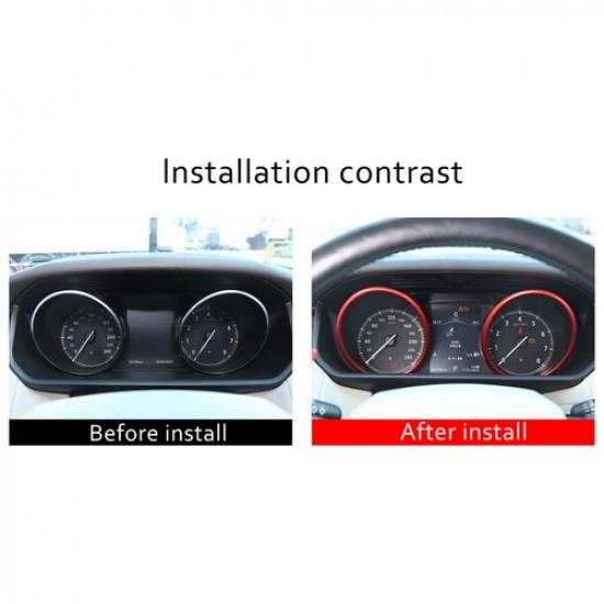 Red Dashboard Speedometer Alloy Ring Trim For Land Rover Discover 5 2017-
