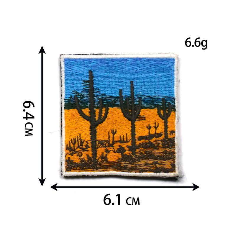 Outdoor Outings Cloth Stickers Nature Landscape Adventure Camping Velcro Clothing Luggage Fashion Embroidery Stickers