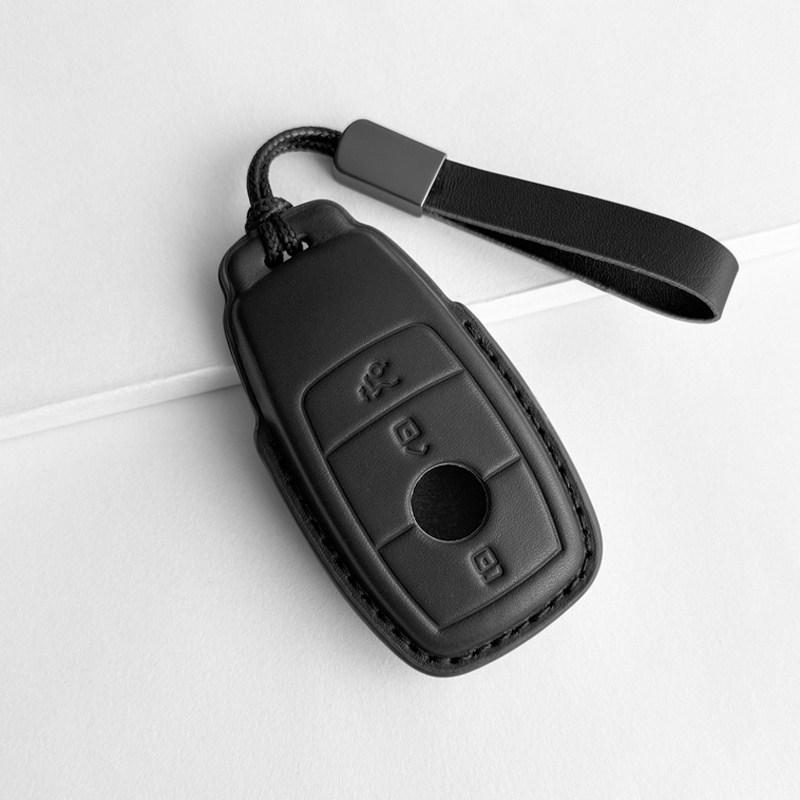 Mercedes-Benz Genuine Leather Key Case for GLC, Class A, S, C200, E300 Models