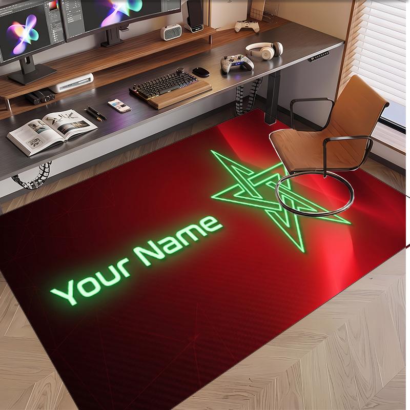 Personalized Crystal Velvet Carpet Morocco Football Pattern Non Slip Floor Rug