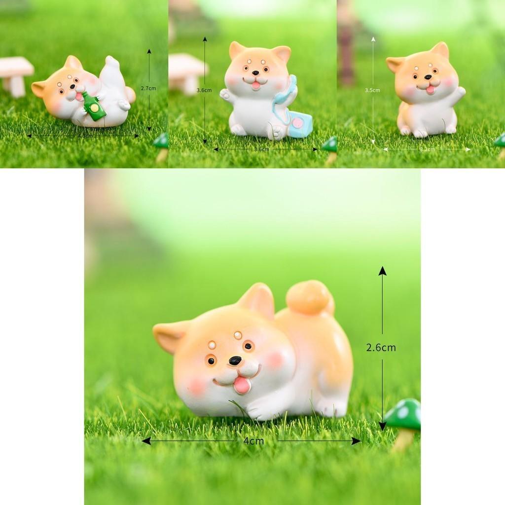 Sweet Akita Puppy Resin Miniature Diy Decor Cute Accessories For Car And Home Decoration