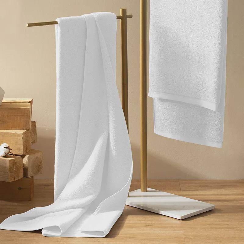 Hilton Five-Star Pure Cotton Absorbent White Bath Towel for SPA and Beach