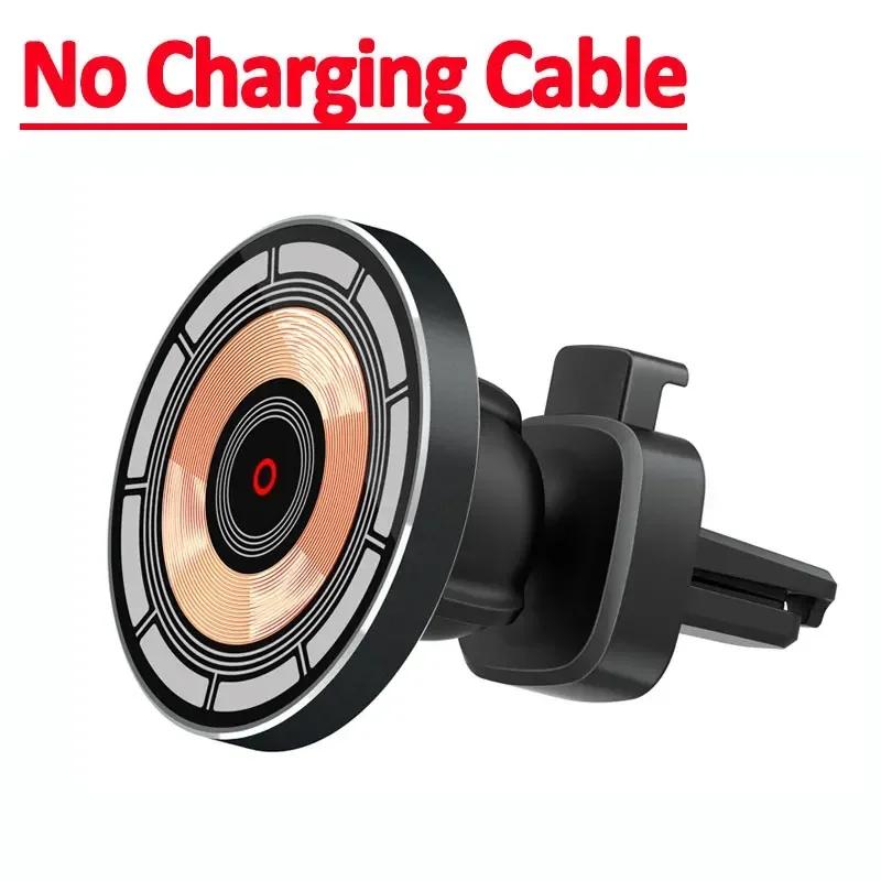 Магнитное беспроводное автомобильное зарядное устройство с вращением на 360°, держатель для телефона с воздуховыпускным отверстием, зажим для Magsafe iPhone 16 15 14 13 12, станция быстрой зарядки