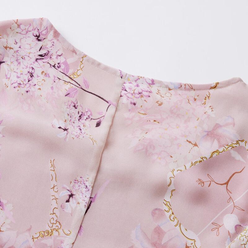 Платье миди А-силуэта из шифона с принтом для женщин Paster