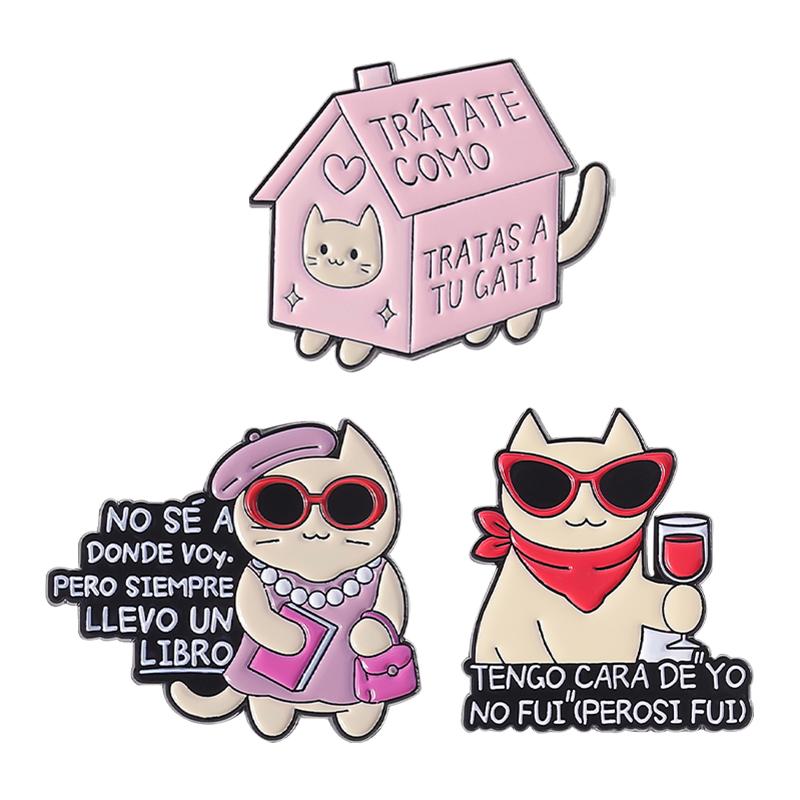 Эмалевые значки с котами на заказ "У меня лицо 'Это был не я'"(НО Я БЫЛ) Броши Значки на лацкан Одежда Животные Ювелирные изделия Подарок для Детей Друзей