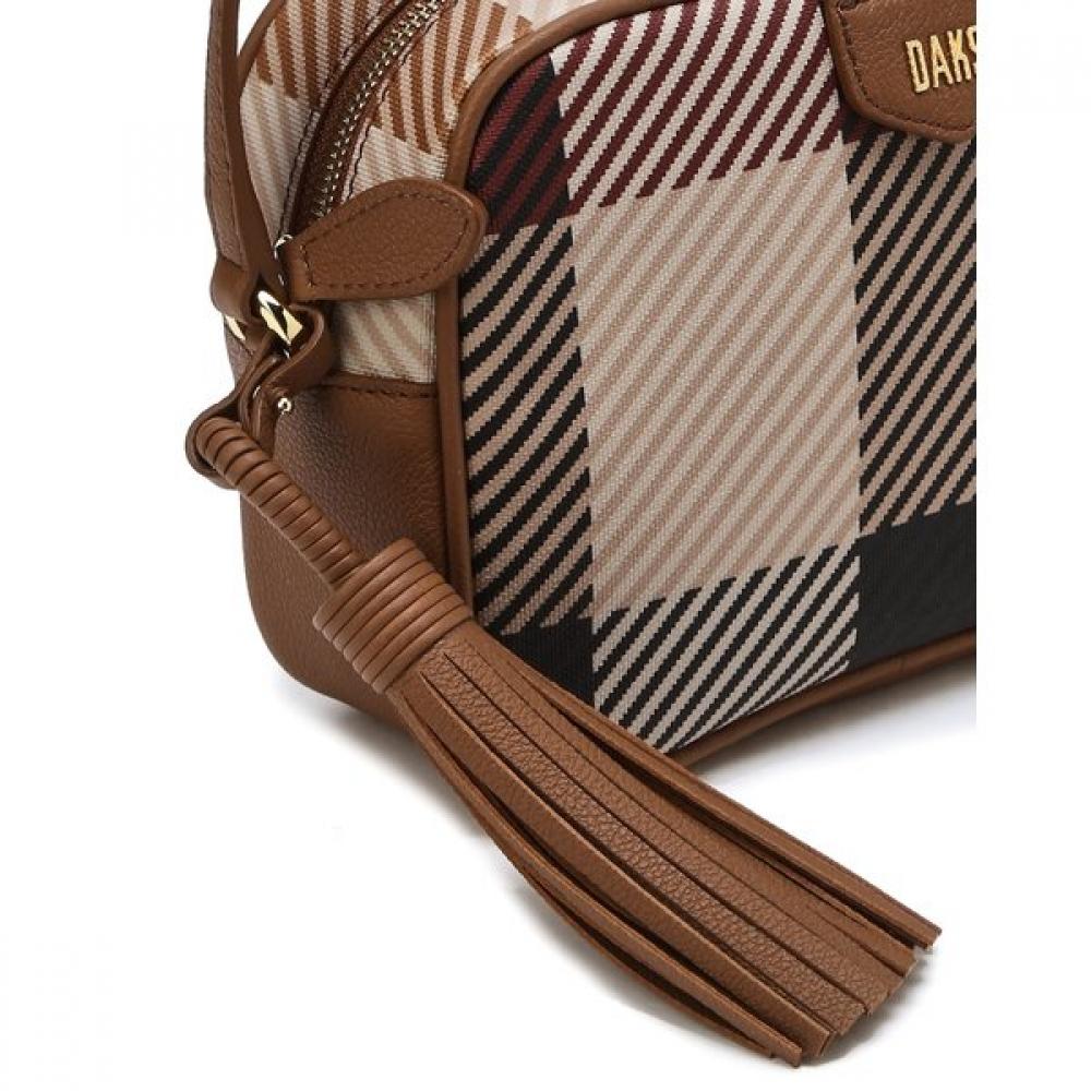 Daks Brown Great House Check Cross Bag