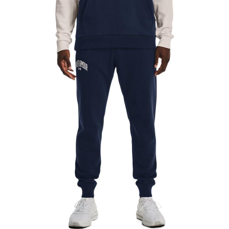 Under Armour Однотонные спортивные брюки с буквенным принтом и завязками на шнурке, мужские брюки, синие 1373374-408