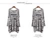 Autumn Plus Size Women's Newspaper Print Loose Knit Sweater