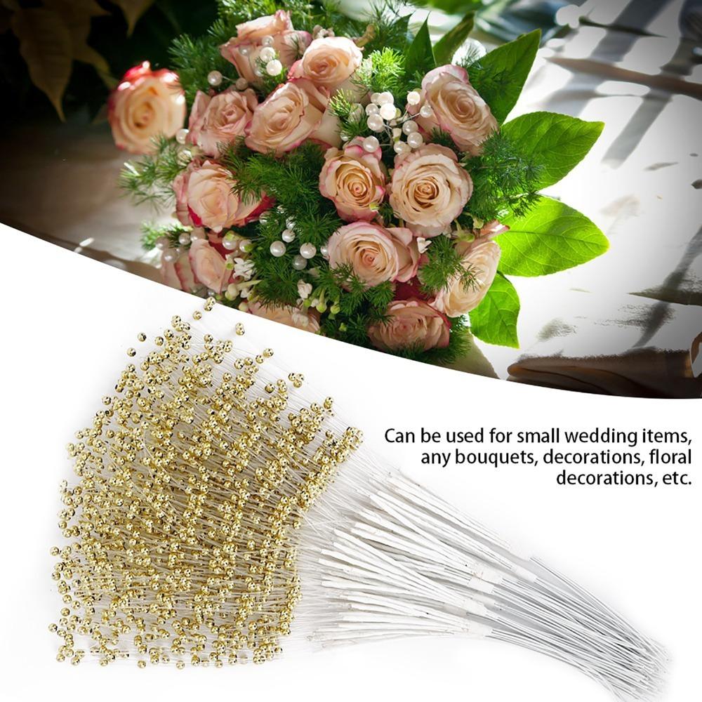 100pcs Artificial Pearls Pearl Sticks 3mm Bead DIY Accessories Decor String Pearls Wedding Party