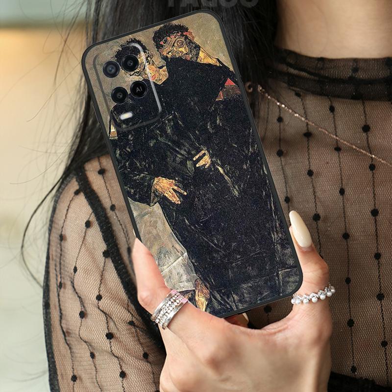 Художественный чехол Эгона Шиле для Oppo A74 A94 A54 A80 A60 A40 A18 A38 A58 A78 A98 A96 A76 A16 A15 A17 A57 A77 A5 Pro