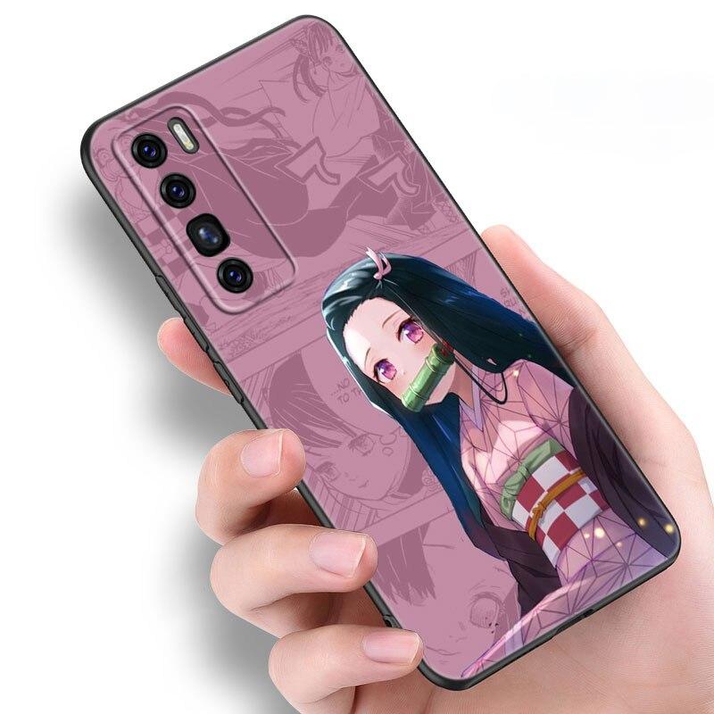 Чехол аниме «Убийца демонов Nezuko» для Huawei NOVA 8 9 Pro 8i 7i 7SE Y60 5T Mate 40 30 20 10 Lite Honor 50 30 Premium Pro Plus 30S