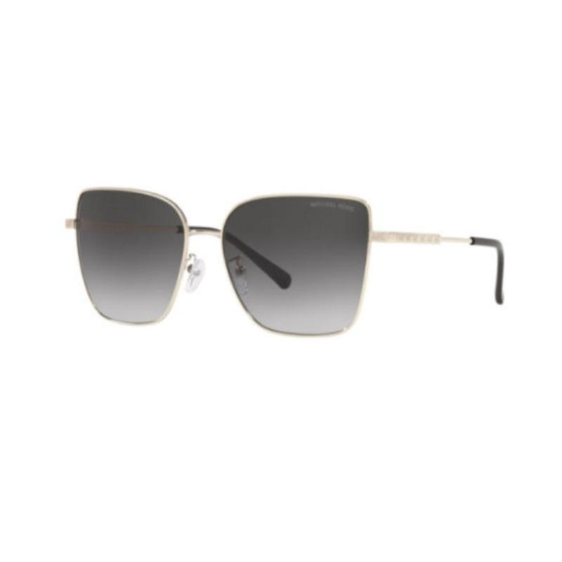 MICHAEL KORS Temple Logo Design Metal Irregular Shape Sunglasses Women's Gold