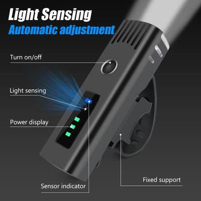 Умный индукционный передний велосипедный фонарь и задний фонарь LED USB-перезаряжаемый для MTB-велосипеда, велосипедный фонарик