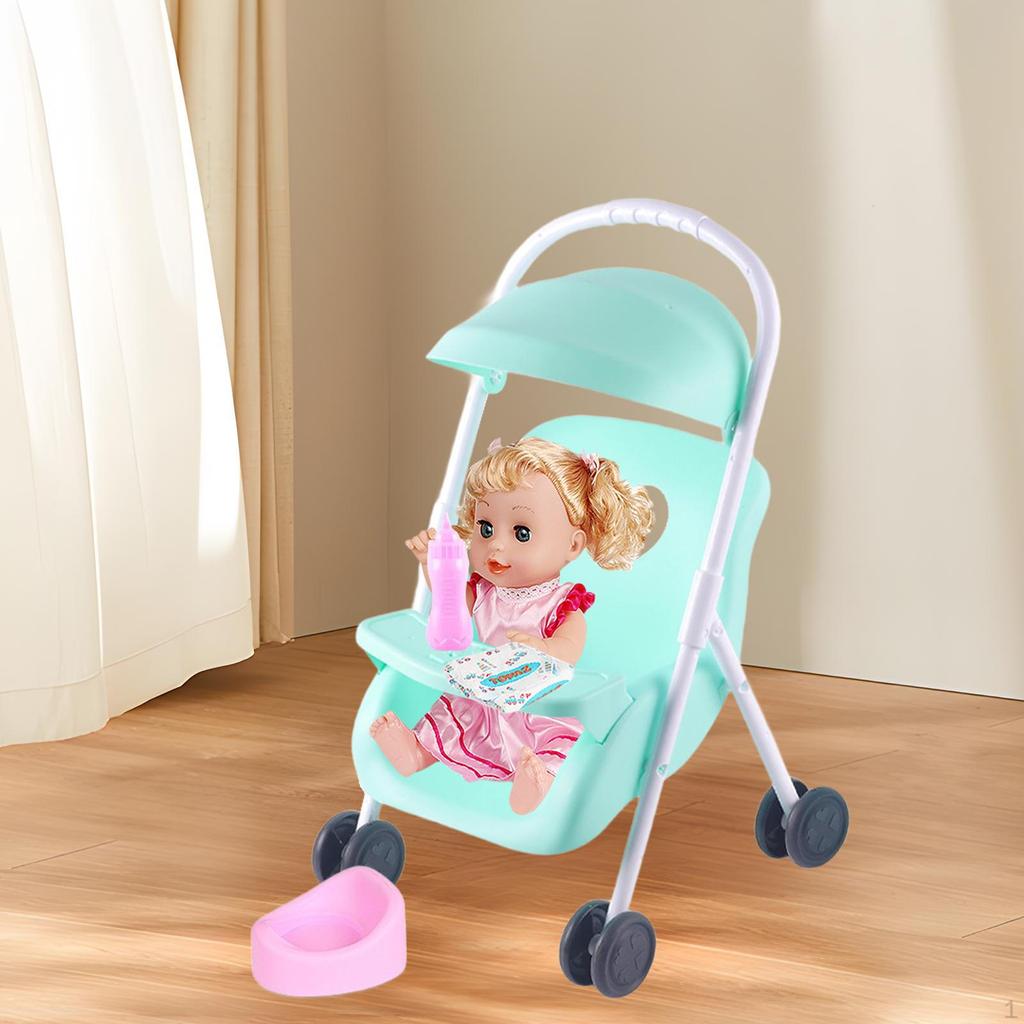 Baby Stroller for Doll Toy Realistic Holiday Xmas Birthday