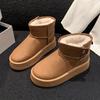 Winter Warm Plush Women's Snow Boots Thick-soled 2024 Hot Sale  Mid Heel Water Proof Solid Color Casual Comfortable Boots