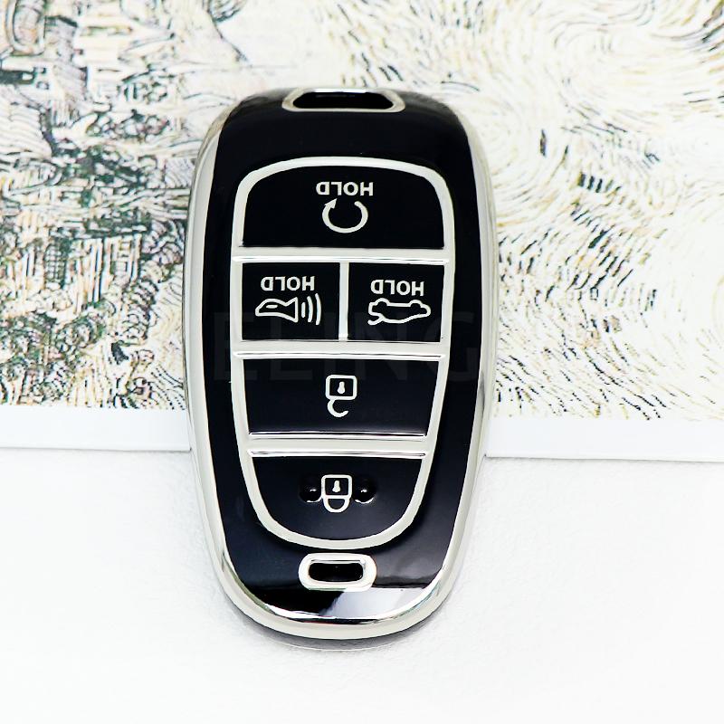 4 5 6 7 8 Кнопок TPU Оболочка для Пульта Ключа Брелок Чехол Крышка для Hyundai 2020-2021 Sonata Nexo DN8 Santa Fe TM Tucson NX4 Staria Ioniq