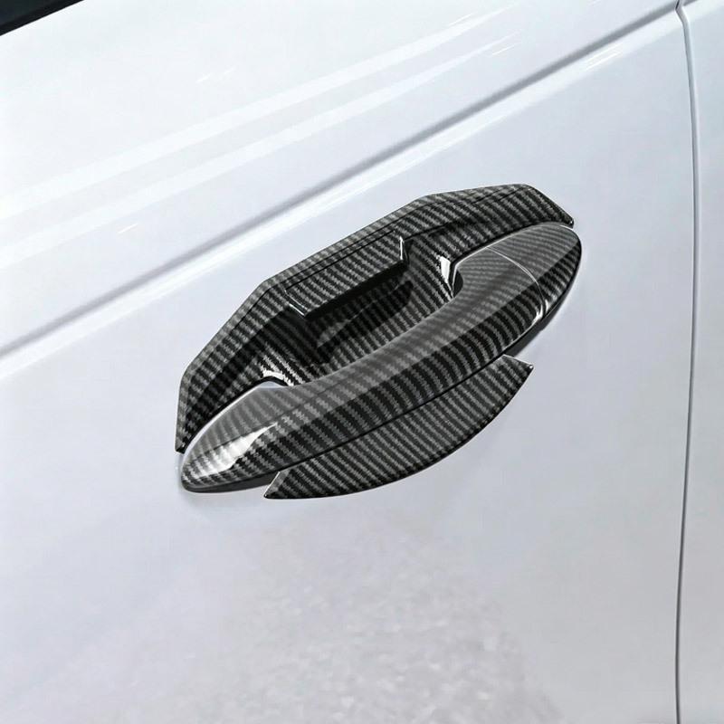 For B‑Style Carbon Grain 4PCS Door Bowl & Handle Anti‑Scratch Protective Cover Exterior Decor Trim Fit For Chery Jaecoo J5 EV