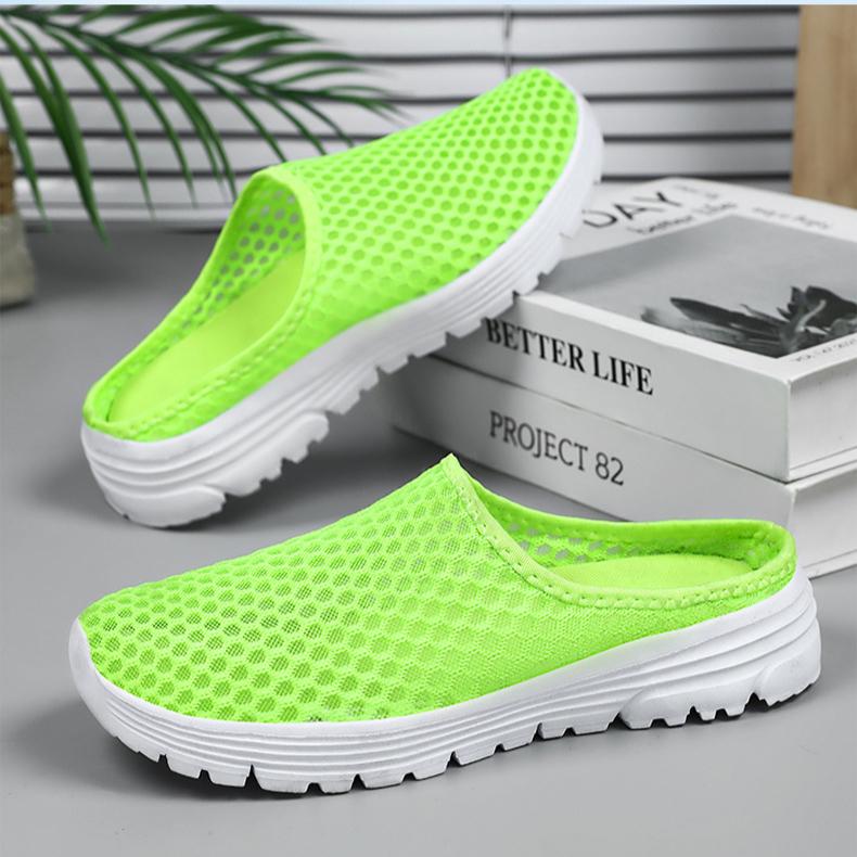Повседневные шлепанцы для мужчин и женщин, летняя удобная пляжная обувь, уличные дышащие кроссовки из сетки с отверстиями