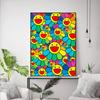 Abstract Colorful Smile Sunflowers Cartoon Posters Prints Canvas Painting Kawaii Pop Art For Kid Bedroom Home Decor Cuadros