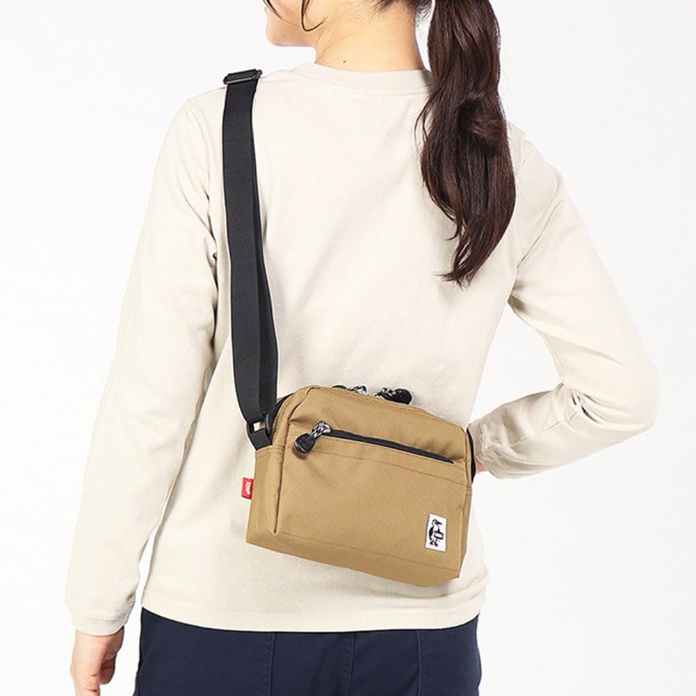 Сумка Recycle Mini Trapezoid через плечо коричневого цвета [Chums] Мужская