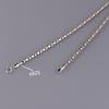 Real Solid S925 Silver Necklace for Women Trendy 2MM Sweater Chain, Fashionable Temperament Bag Valley Chain