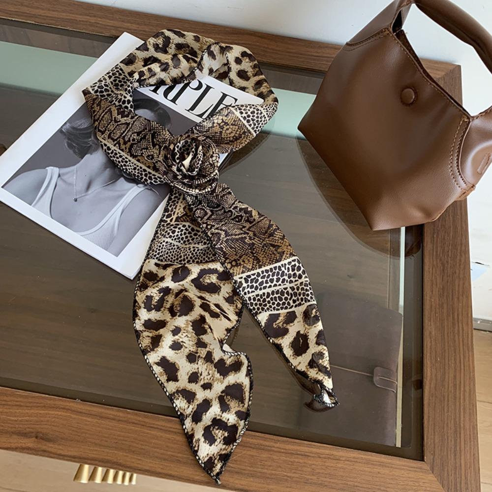 Large Size Long Silk Scarf Summer Hair Band Fashion Long Ribbon Belt Tie For Women