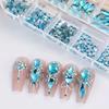 3D Nail Art  12-Grid Super-Shiny Flatback  Decorative Nail Art Adhesive Multiple Shapes Diy Nail Designs